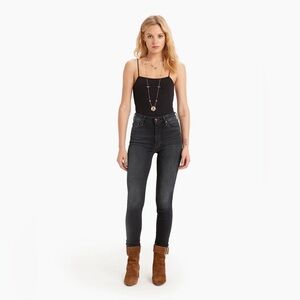 Mother Denim - High Waisted Looker Skinny Jeans in Coffee, Tea, or Me?
